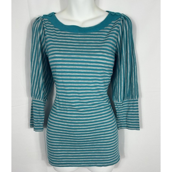Hannah Tops - Hannah Striped‎ Knit Y2K Tunic Top Size M Preppy Fairy Grunge Alternative Indie